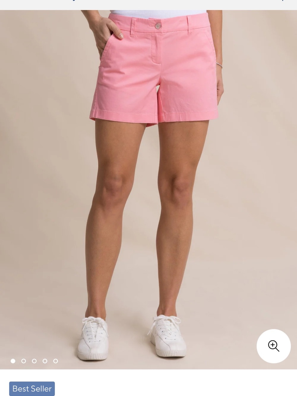 Southern Tide Coral Pink Women's Chino Shorts - Picture 5 of 5
